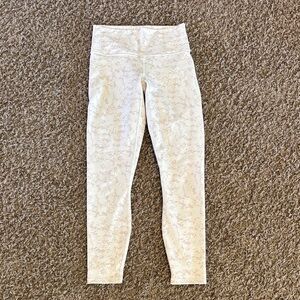 Fabletics Cream Patterned Leggings